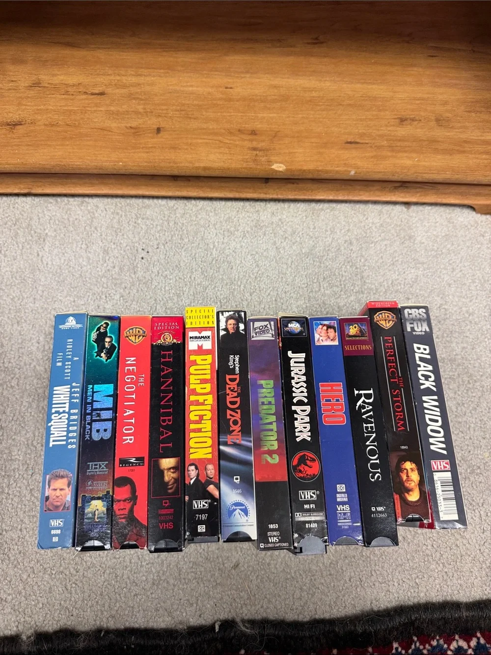 12 classic action VHS tapes